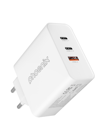 Cargador tipo c 65w gan phoenix universal para...