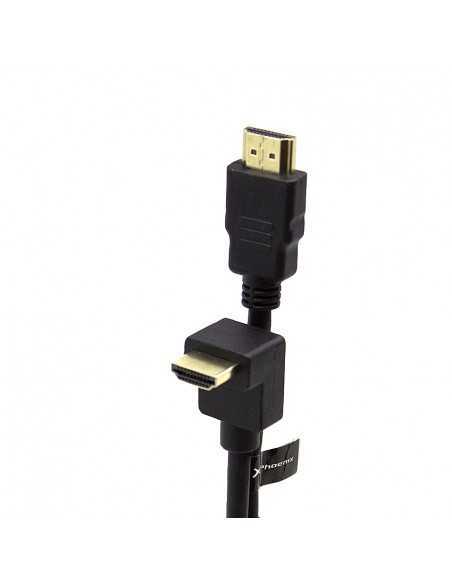 Cable hdmi a - a 90 grados awg 24 clase 2.0 de 3 m