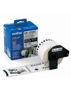 Etiquetas cinta continua brother blanca dk22205 62mm ql -...