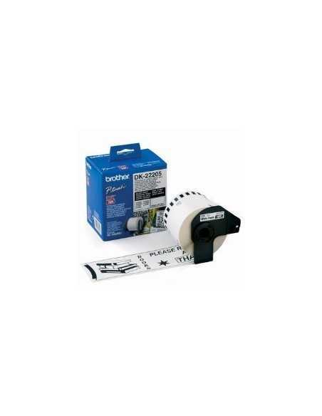 Etiquetas cinta continua brother blanca dk22205 62mm ql - 500a ql - 500bw ql - 560 ql - 570 ql - 580n ql - 1050