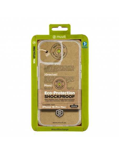 Funda muvit shockproof 2m para apple iphone 16 pro max transparente
