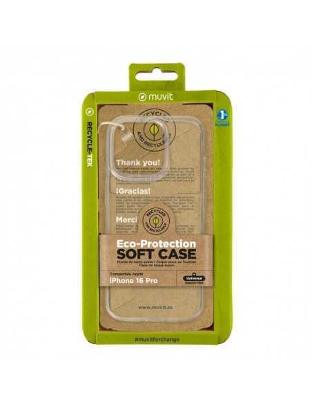 Funda muvit recycletek para apple iphone 16 pro transparente