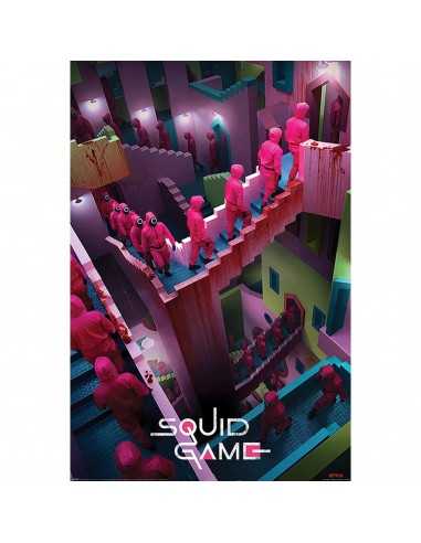 Poster el juego del calamar escaleras &...