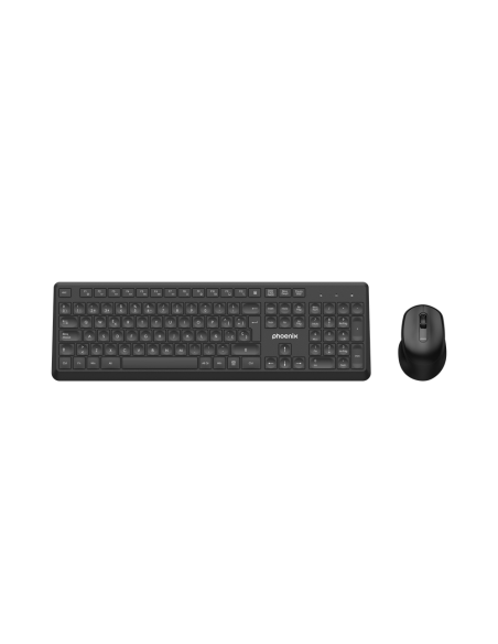 Phoenix combo teclado multimedia + ratón inalámbrico con receptor usb 1600dpi