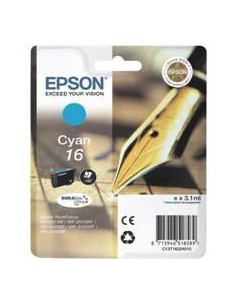 Cartucho tinta epson t162240 cian wf - 2010 - 2510 - 2520 - 2530 - 2540 - pluma