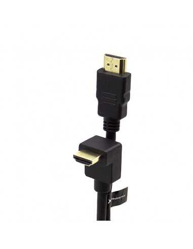 Cable hdmi a - a 90 grados awg 24 clase 2.0 de 1.8 m