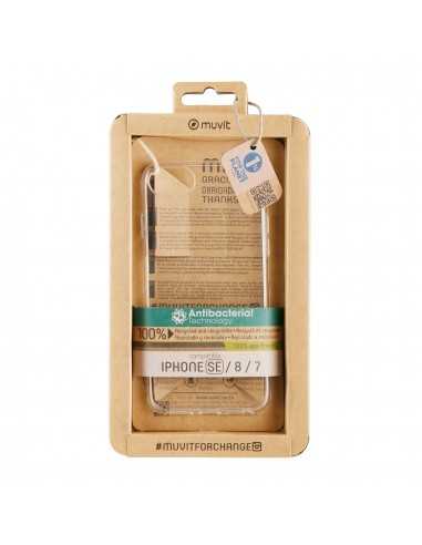 Funda muvit recycletek antibacteriana para apple iphone se - 8 - 7 transparente