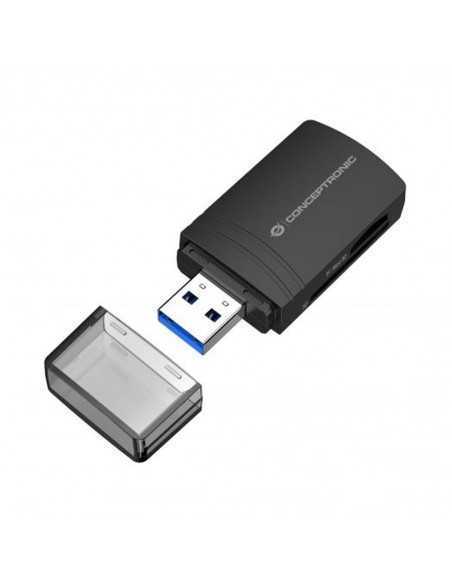 Lector de tarjetas usb 3.0 conceptronic bian06b sd - sdhc - sdxc - microsd - tflash