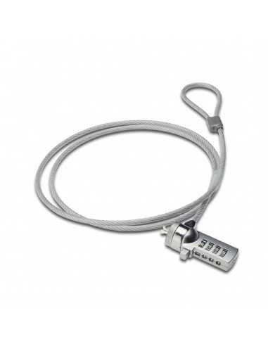 Cable de seguridad ewent para portatil - kesington combinacion de numeros 4 digitos - 1.5m