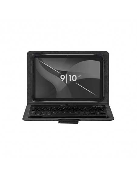 Funda universal phoenix para tablet hasta 10 pulgadas universal teclado bluetooth negra
