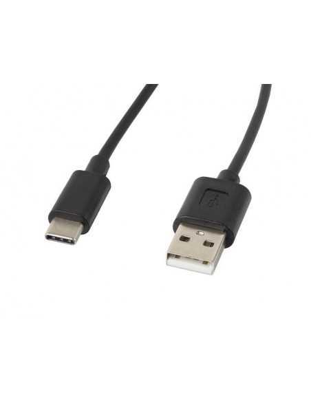 Cable usb lanberg 2.0 macho - usb tipo c macho 1.8m negro