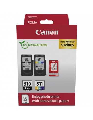 Cartucho canon pg - 510 - cl - 511 + papel fotografico