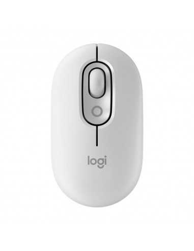Raton inalambrico logitech pop mouse blanco