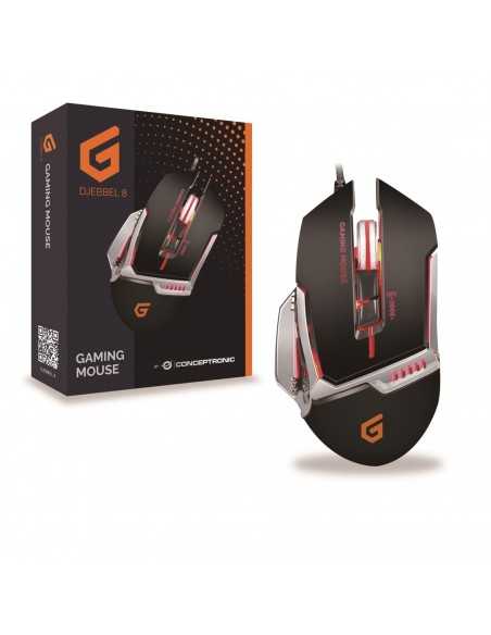 Mouse raton gaming conceptronic djebbel02b optico - usb - 4000dpi