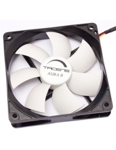 Ventilador auxiliar tacens aura ii 12cm ultrasilencioso color negro y blanco