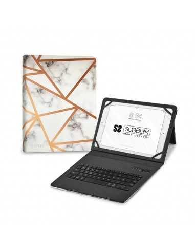 Funda subblim subkt5 - bttw10 para tablet 11 pulgadas trendy marmol blanco