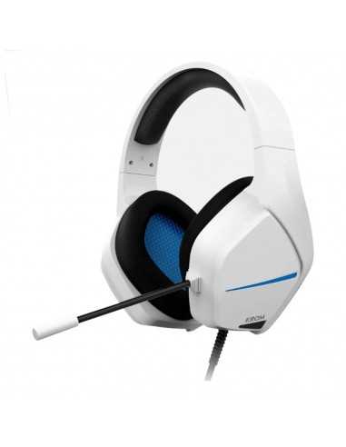 Auriculares gaming krom kopa move jack 3.5mm blanco - azul