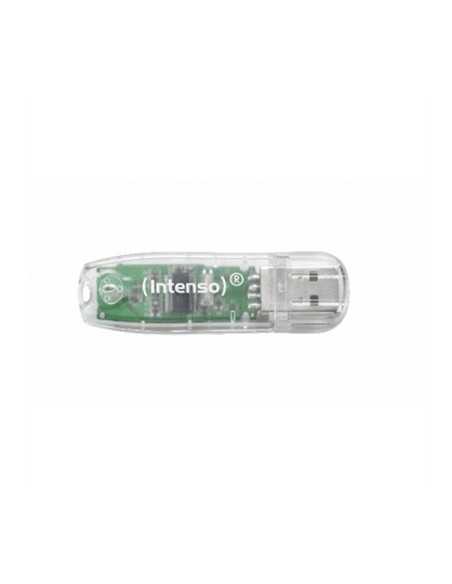 Memoria usb 2.0 intenso rainbow 32gb transparente
