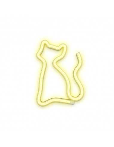 Lampara forever neon led light cat warm white bat+usb