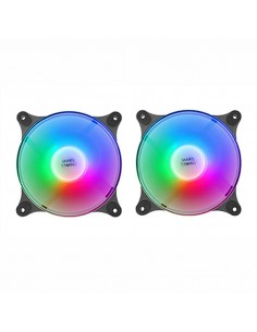 Kit de ventiladores mars gaming mfduob 2 x 120mm frgb negro