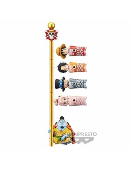 Figura banpresto one piece world collectable figure - carp streamer - 6cm 1 unidad aleatoria