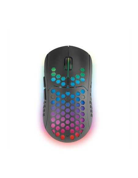 Mouse raton mars gaming wireless inalambrico 6 botones 3200ppp negro