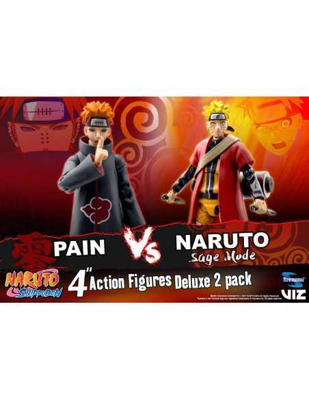 Pack 2 figuras toynami naruto naruto sage mode vs pain exclusiva