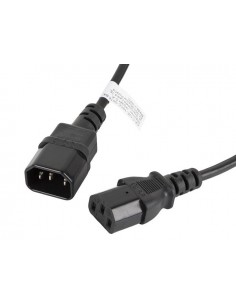 Cable alargador lanberg alimentacion cpu iec320 c13 h - iec320 c14 m 1.8m
