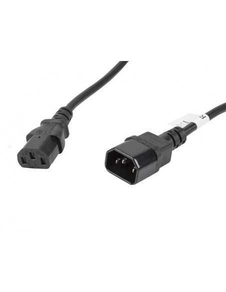 Cable alargador lanberg alimentacion cpu iec320 c13 h - iec320 c14 m vde 5m