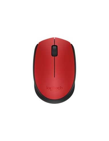 Mouse raton logitech m171 optico wireless inalambrico rojo