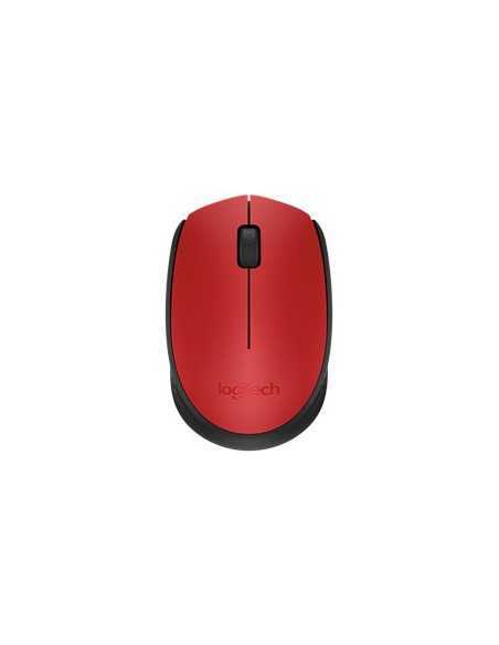 Mouse raton logitech m171 optico wireless inalambrico rojo