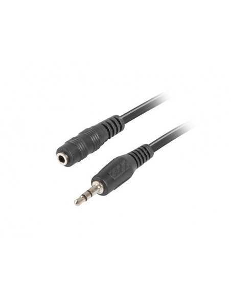 Cable lanberg estereo jack 3.5 mm macho a jack 3.5 mm hembra negro 1.5 m