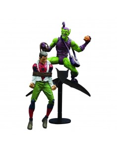 Figura diamond select toys marvel classic the amazing spider - man re - run green gobling vs spider - man 18cm