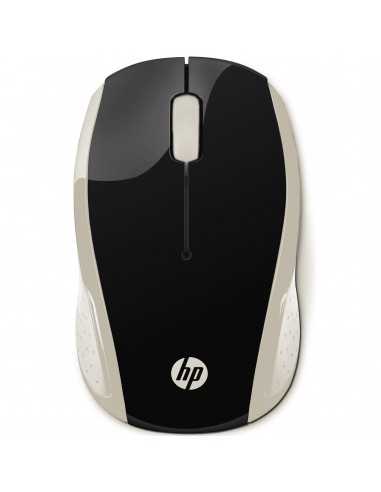 Mouse raton hp wireless inalambrico 200 negro - oro