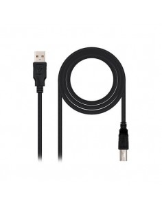 Cable impresora nanocable usb tipo a 2.0 a usb tipo b 2.0 1m negro macho - macho