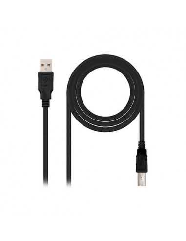 Cable impresora nanocable usb tipo a 2.0 a usb tipo b 2.0 1m negro macho - macho