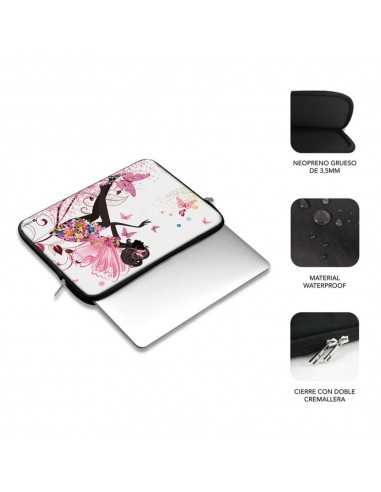 Funda subblim trendy sleeve para portatil 13.3 pulgadas - 14 pulgadas neo hada