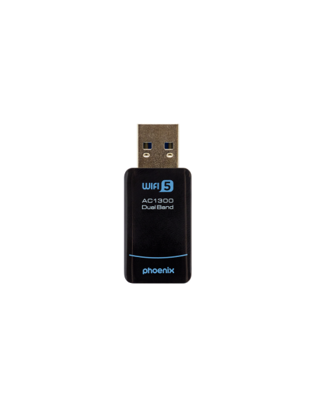 Phoenix nano adaptador usb receptor red inalámbrico 1300mbps dual band
