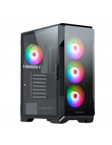 Caja ordenador gaming keep out xc - 901 pro e - atx argb cristal templado negro