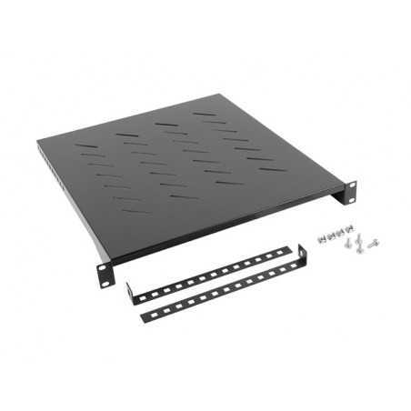 Bandeja lanberg fija 1u 483x500 mm hasta 25 kg rack de 19 negro