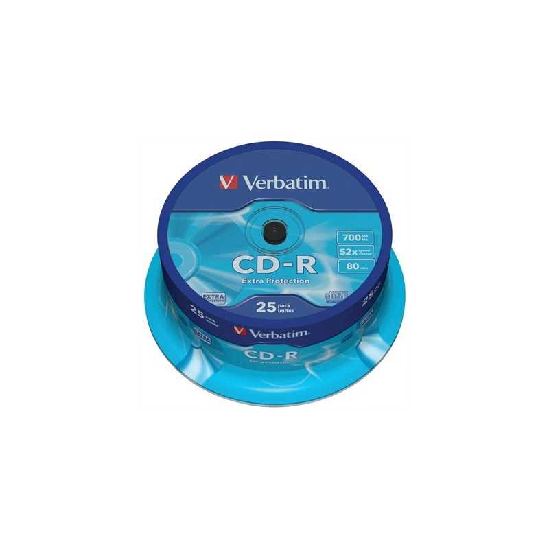 Verbatim cd - r 700mb 52x tarrina 25uds