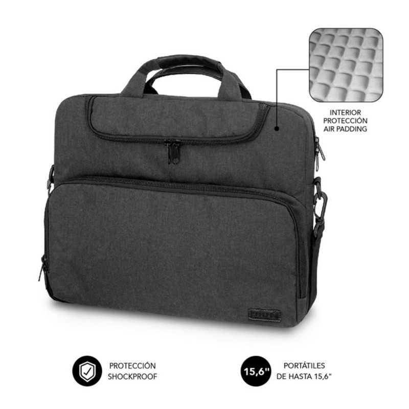 Maletin subblim air padding para portatil 15.6 pulgadas dark grey