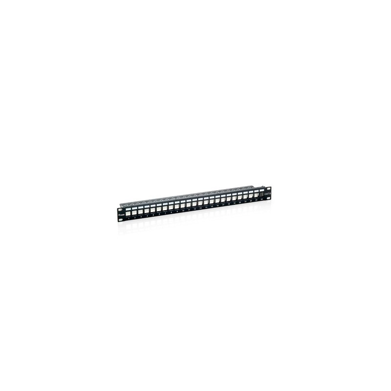 Patch panel equip vacio cat.6 24 puertos keystone 1u