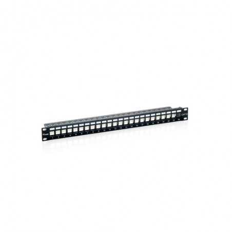 Patch panel equip vacio cat.6 24 puertos keystone 1u