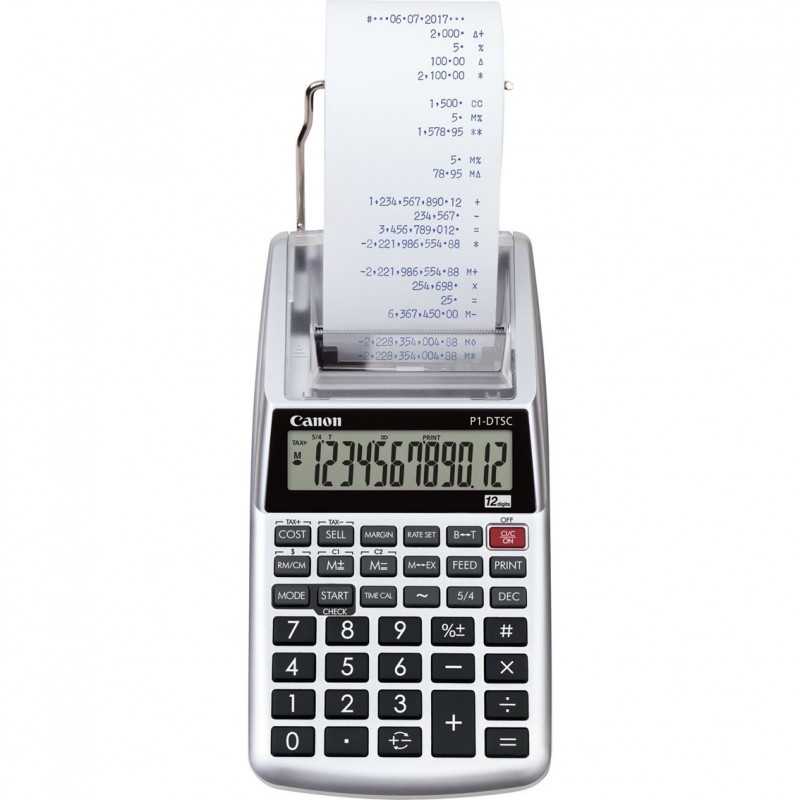 Calculadora canon impresion portatil p1 - dtsc ii hwb 12 digitos