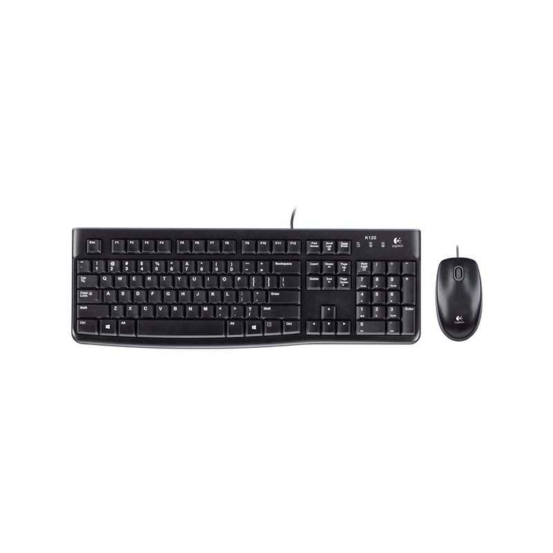 Teclado + mouse raton logitech desktop mk120 usb italiano