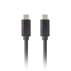 Cable usb tipo c lanberg 0.5m - macho - macho - negro