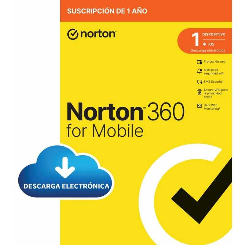 Antivirus norton 360 mobile espaÃ±ol 1 usuario 1 dispositivo 1 aÃ±o esd electronica rsp drmkey gum ftp