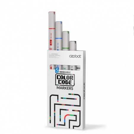 Rotuladores ozobot color code doble punta colores negro rojo azul verde