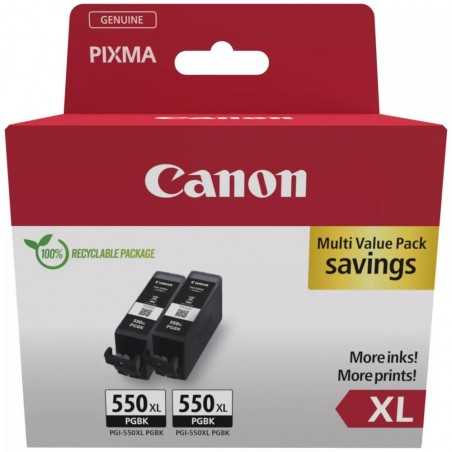 Pack cartucho tinta canon pgi - 550xl negro 2 uds